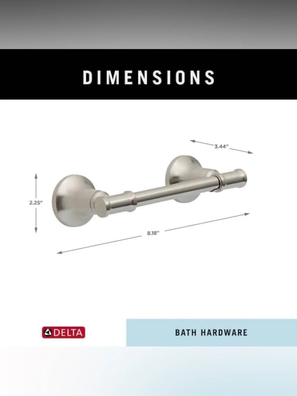 Delta Brushed Nickel Toilet Paper Holder - Silver Finish